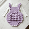 Lavender Spring Baby Romper Free Crochet Pattern