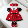 Minnie Mouse Red Baby Dress Set Free Crochet Pattern