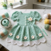 Mint Garden Baby Dress Free Crochet Pattern