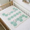 Minty Fresh Hexagon Baby Blanket Free Crochet Pattern