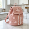 Blush Pink Cherry Blossom Backpack Free Pattern