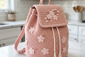Blush Pink Cherry Blossom Backpack Free Pattern