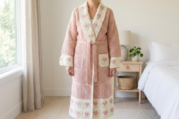 Blush Romance Granny Square Robe Free Pattern
