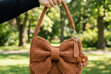 Chunky Bow Shoulder Bag Free Crochet Pattern