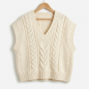 Chunky Cable Knit Sweater Vest Free Crochet Pattern