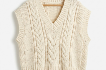 Chunky Cable Knit Sweater Vest Free Crochet Pattern