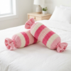 Cotton Candy Pink Bolster Pillow Free Crochet Pattern