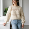 Creamy Openwork Lace Sweater Free Crochet Pattern