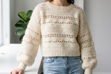 Creamy Openwork Lace Sweater Free Crochet Pattern