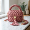 Dusty Rose Braided Bag on Marble Free Pattern