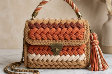Earthy Terracotta Boho Braided Purse Free Crochet Pattern
