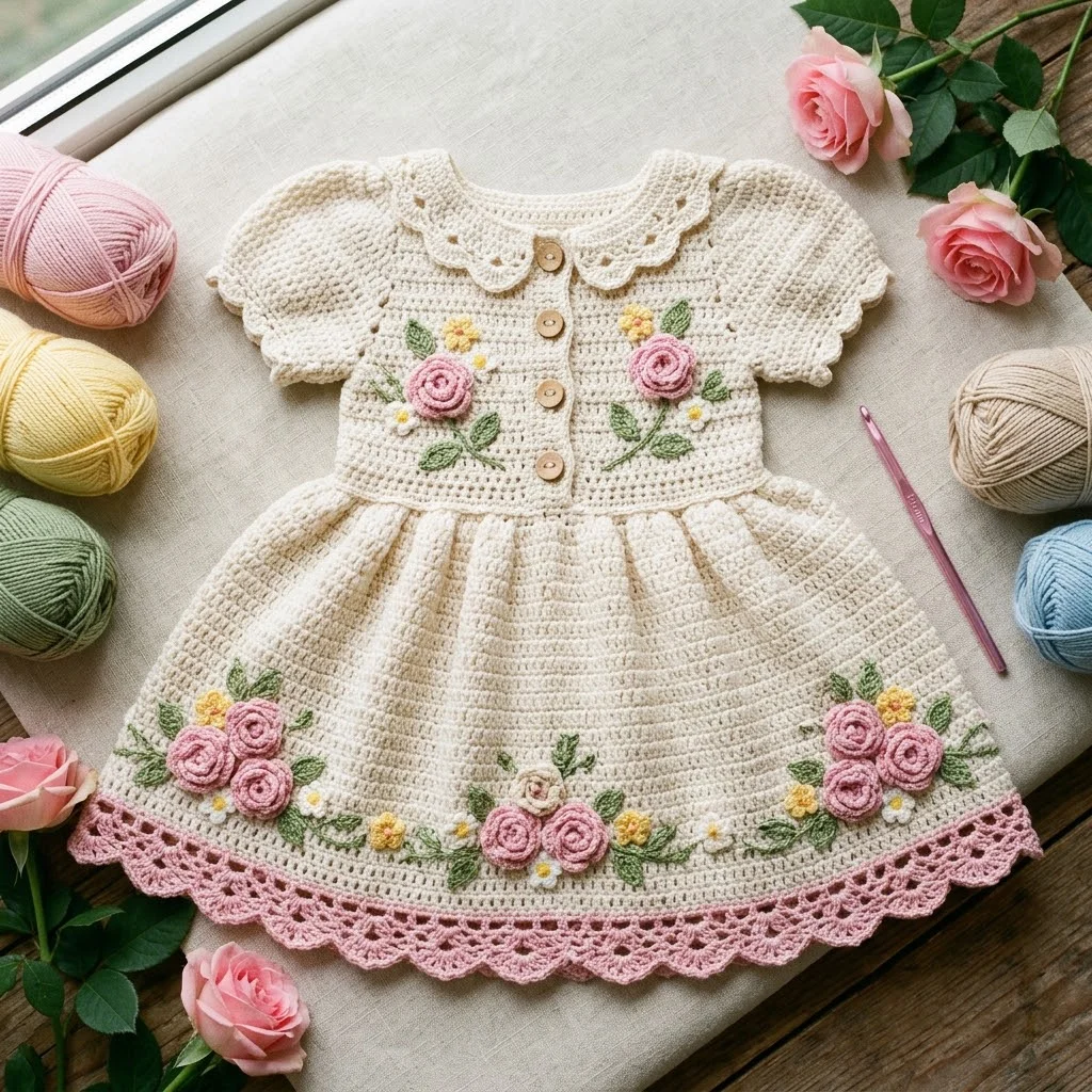 Floral Garden Baby Dress Pattern