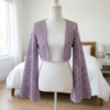 Lavender Boho Mesh Crochet Bell Shrug Free Pattern
