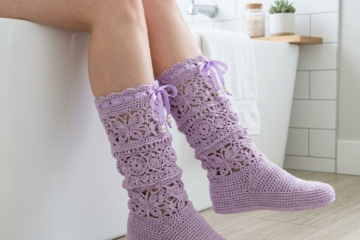 Lavender Lace Crochet Boots Free Crochet Pattern