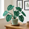 Monstera Deliciosa Potted Plant Free Crochet Pattern