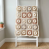 Neutral Boho Daisy Granny Square Blanket Free Crochet Pattern