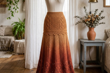 Ombre Honeycomb Lace Maxi Skirt Free Crochet Pattern