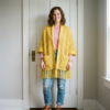 Sunshine Yellow Pocket Shawl Free Crochet Pattern