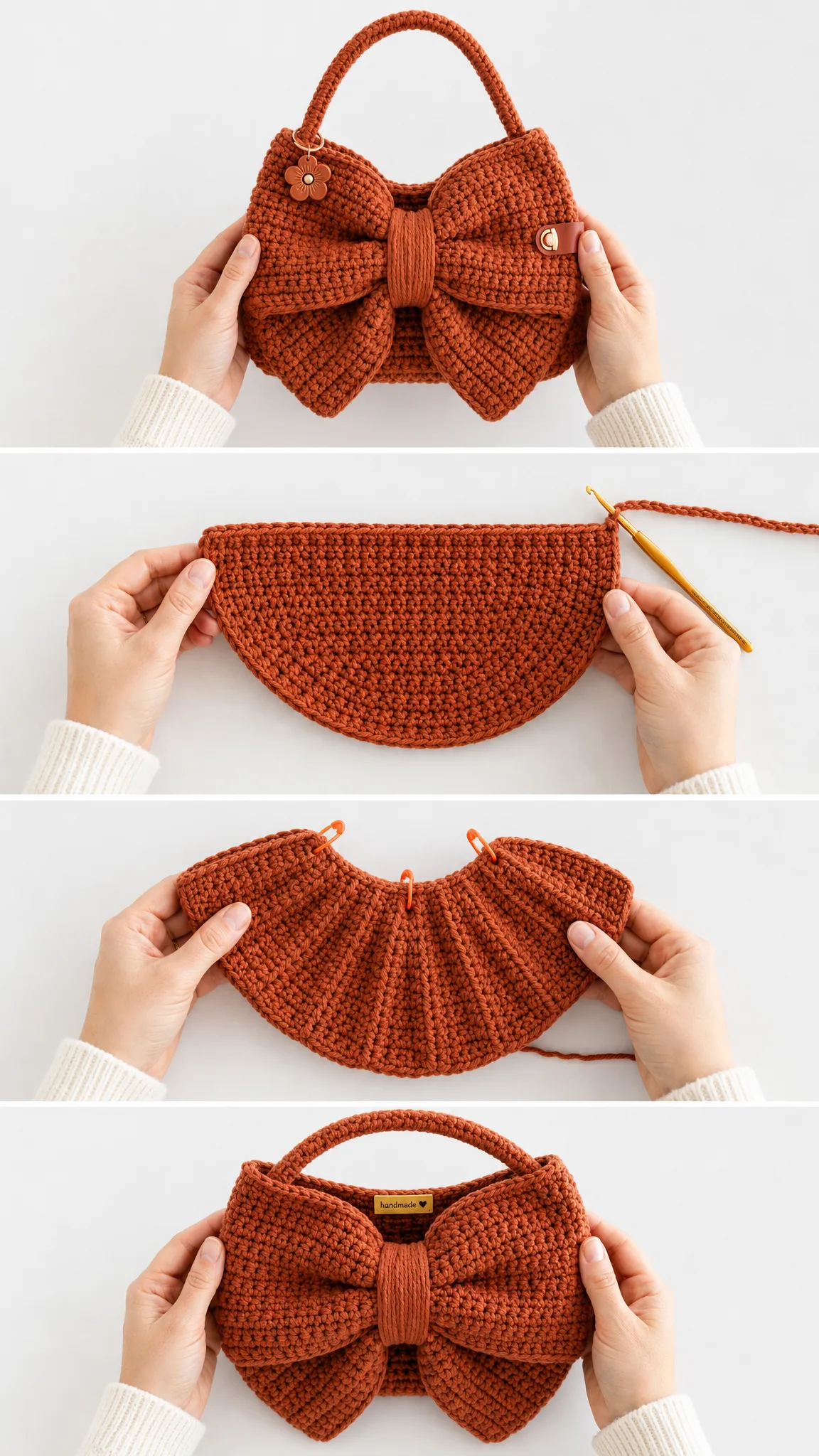 Terracotta Bow Bag Free Crochet Pattern