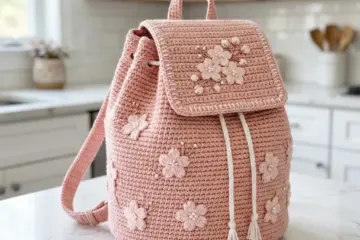 Blush Pink Cherry Blossom Backpack Free Pattern