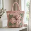 Blush Pink Peony Mesh Tote Free Crochet Pattern