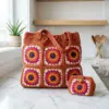 Bohemian Sunset Granny Square Tote Free Crochet Pattern