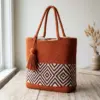Boho Burnt Orange Tapestry Tote Free Crochet Pattern
