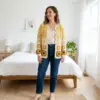 Buttercup Yellow Daisy Cardigan Free Crochet Pattern