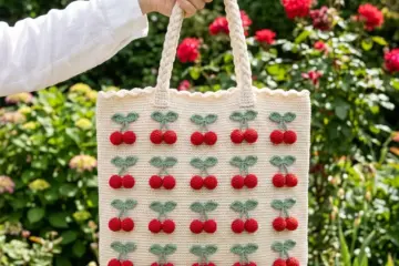 Cherry Tote Bag Free Crochet Pattern