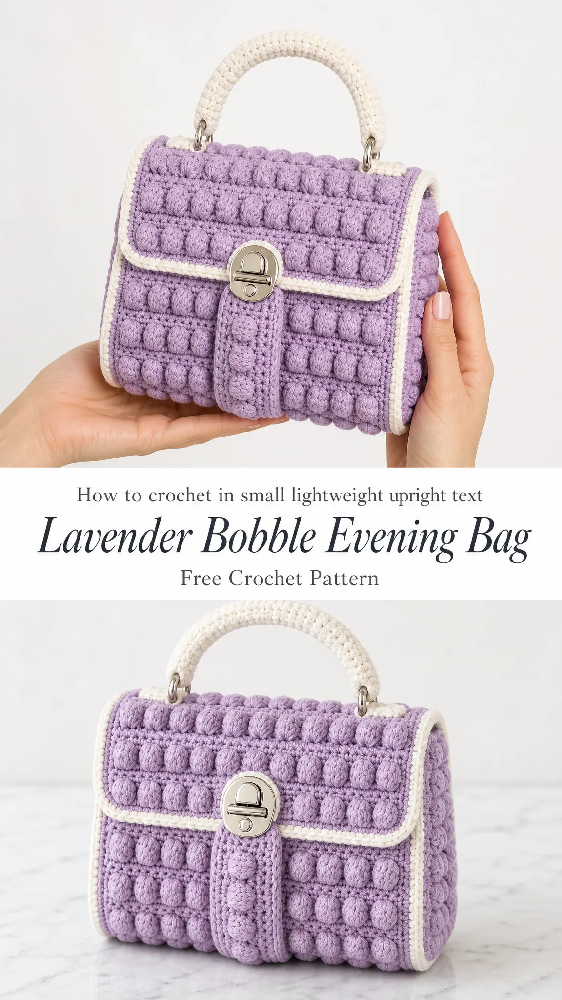 Coral Sunset Bobble Bag Free Crochet Pattern