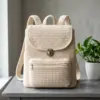 Cream Classic Backpack Free Crochet Pattern