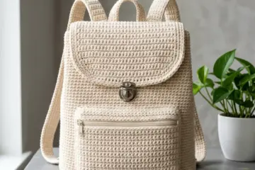 Cream Classic Backpack Free Crochet Pattern