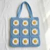 Daisy Granny Square Tote Bag Free Crochet Pattern
