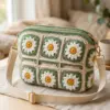 Daisy Granny Square Zipper Pouch Free Crochet Pattern