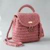 Dusty Rose Tassel Backpack Free Crochet Pattern