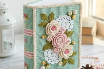 Floral Garden Book Cover Free Crochet Pattern