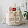 Granny Square Flower Backpack Free Crochet Pattern