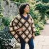 Granny Square Poncho in Brown Tones Free Crochet Pattern