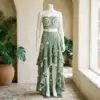 Green Floral Mandala Two-Piece Set Free Crochet Pattern