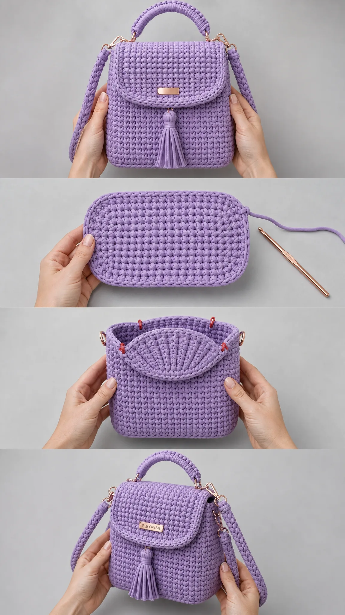 Lavender Chic Backpack Free Crochet Pattern