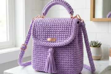 Lavender Chic Backpack Free Crochet Pattern