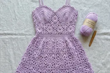 Lavender Floral Lace Sundress Free Crochet Pattern