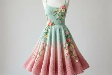 Ombre Floral Garden Dress Free Crochet Pattern