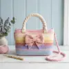 Pastel Rainbow Bow Handbag Free Crochet Pattern