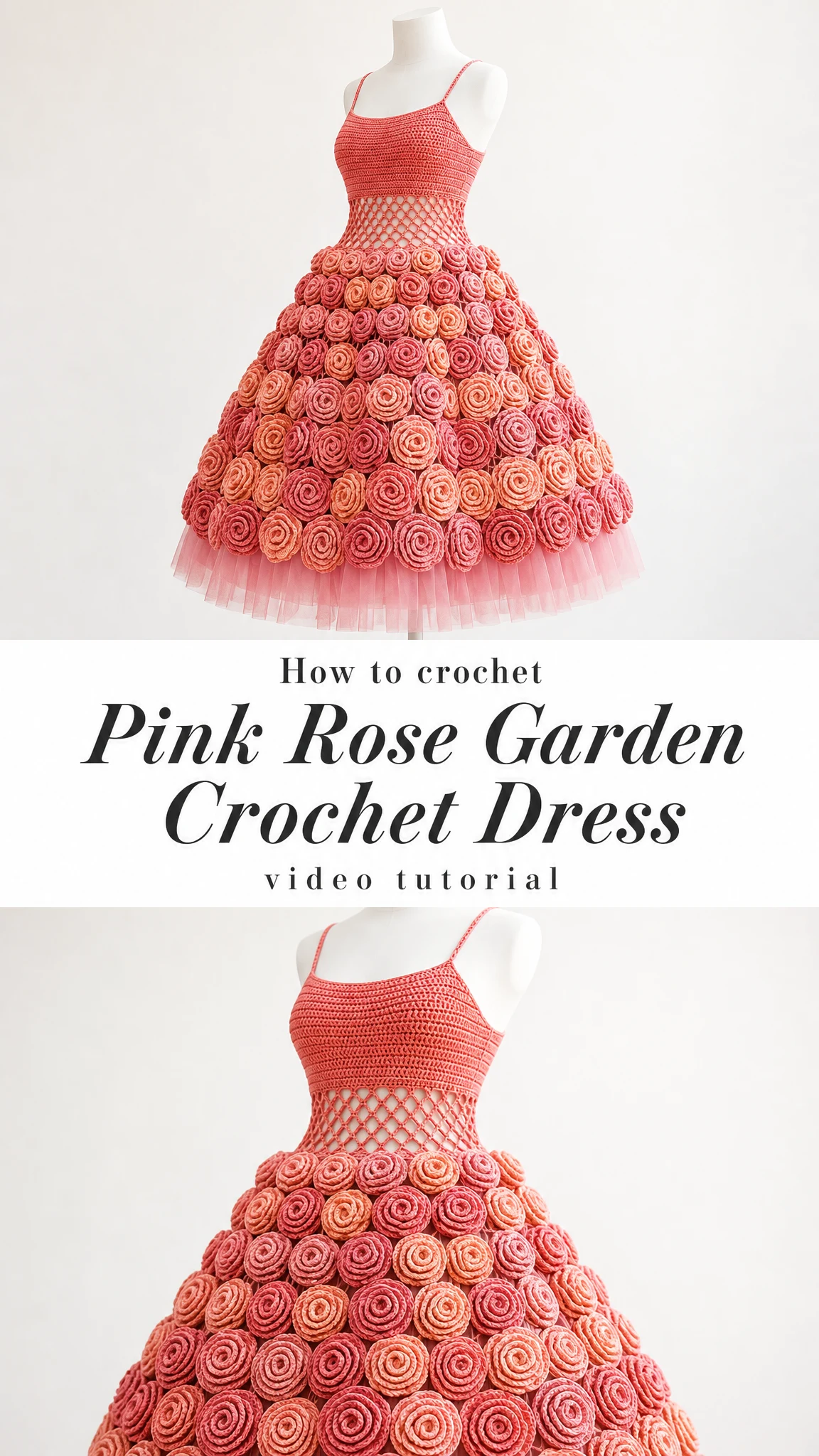 Pink Rose Garden Crochet Dress Free Crochet Pattern