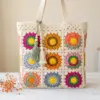 Sunburst Granny Square Tote Bag Free Crochet Pattern