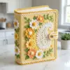 Sunshine Daisy Book Cover Free Crochet Pattern