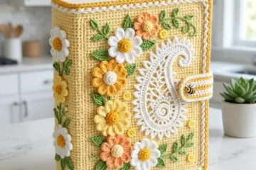 Sunshine Daisy Book Cover Free Crochet Pattern
