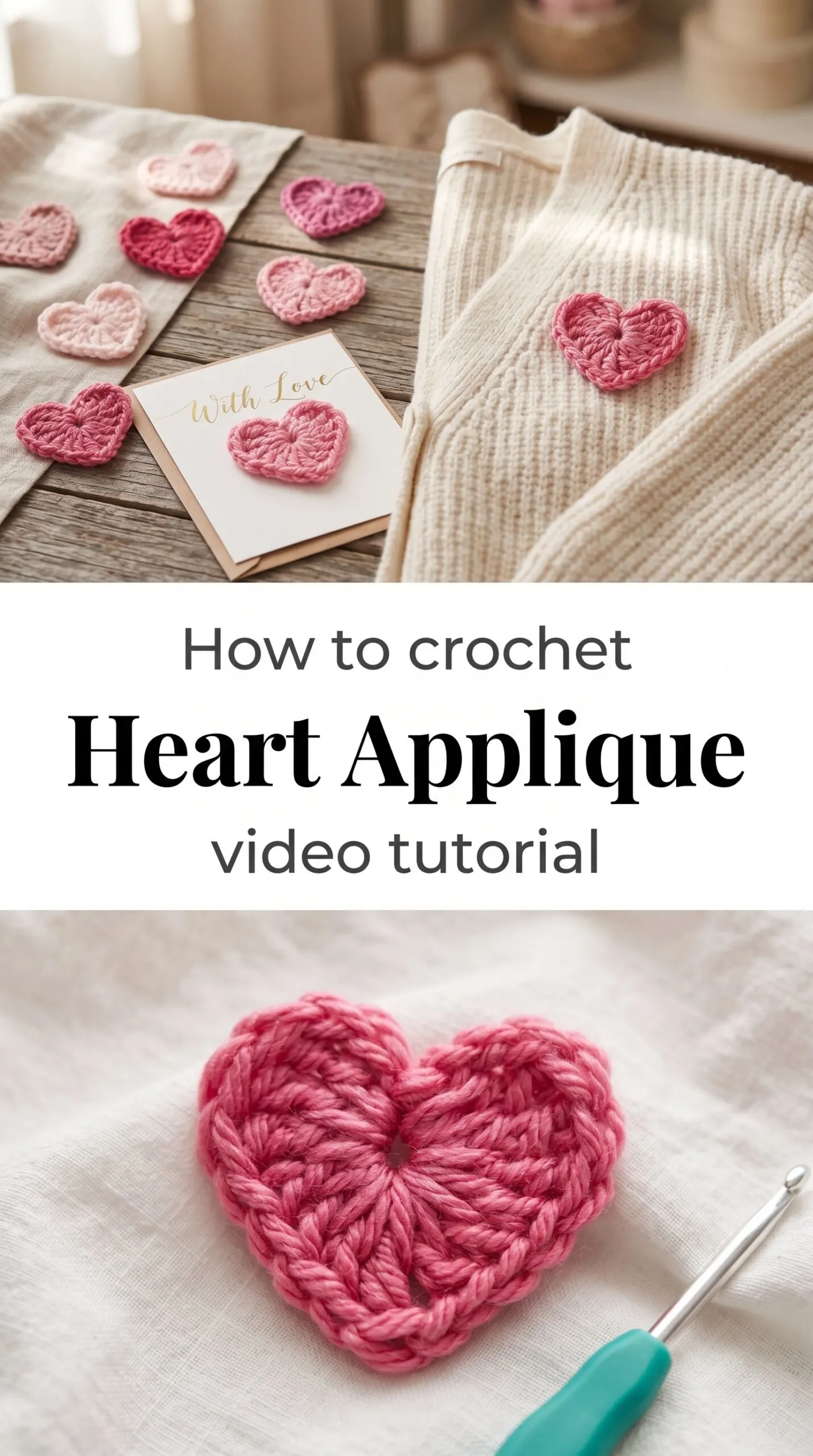 Crochet Heart Applique: A Sweet Romantic Detail