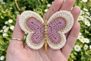 Beaded Butterfly Ornament Free Crochet Pattern